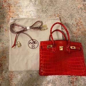 Brand New Leather Faux Crocodile Skin Bag